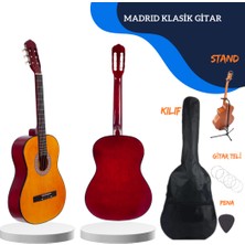 Madrid  Mcg Serisi Tam Boy Klasik Gitar Set Nat Standlı