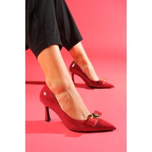 Luvi Livenza Bordo Rugan Kadın Topuklu Ayakkabı