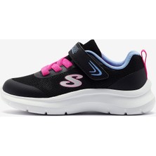 Skechers Skech Fast Küçük Kız Çocuk Siyah Spor Ayakkabı 303168N Bkmt