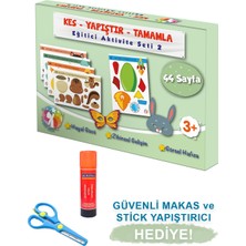 Kes-Yapıştır-Tamamla Eğitici Aktivite Set 2 , Okul Öncesi Makaslı Etkinlik Seti 2