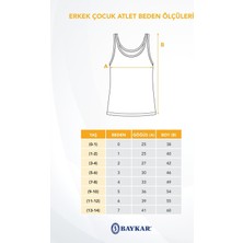 Baykar Erkek Çocuk Oval Yaka Organik Pamuklu Atlet 6'lı Paket Beyaz