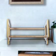 Asudehome Ev Gereçleri Masaüstü Kitaplık Ahşap Kitap Rafı Banyo Havlu Organizer Düzenleyici Kitaplık 50CM