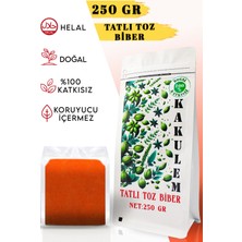 Kakulem Sertifikalı Güneşte Kurutulmuş Tatlı Toz Biber 250 gr