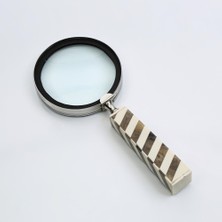 Creart Home Dekoratif Gümüş Beyaz Büyüteç 23X10 cm AK.IR0112