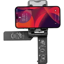 Unbrand 707 Cep Telefonu Masaüstü Tutucu Montajlı Telefon Soğutucu Vlog Selfie Telefon Klipsi iPhone 16/16 Plus / 16 Pro / 16 Pro Max Için Uygun - Siyah (Yurt Dışından)