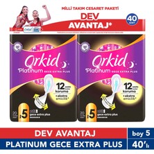 Orkid Platinum Cesaret Paketi Gece Ekstra Plus 40lı Yeni