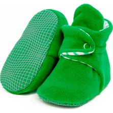 Ella Bonna Polar Bebek Pandufu, Kaydırmaz Taban, Organik Pamuk Astarlı, İlk Adım Ev Patiği, Yeşil