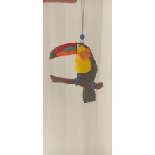 Yeşilce Duvar/kapı/bahçe Süsü -Tukan (Toucan) Kuşu