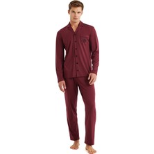 Erkek Pijama Takımı 40578 - Bordo