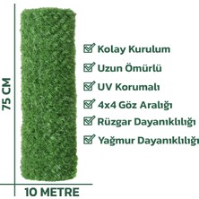 Konak Tel Çit Sistemleri Avantaj Seti Panel Çit+Çim Çit+Direk ve Aksesuarlar 75 cm