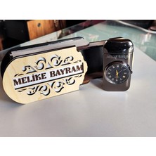 Mrc Hediye Sepeti Çakmak Kişiye Özel Isim Yazılı ve Mdf Tasarım Kutulu NO:198