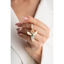 Silvano Jewelry 925 Ayar Gümüş Zümrüdüanka Kolye