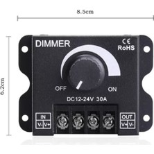 Dc 12V 24V 30A LED Sürücü Dimmer 360W 720W Voltaj Ayarlı Ampul