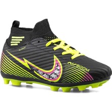 Twingo 585 Siyah-Sarı Krampon Erkek Futbol Ayakkabı Yetişkin Kullanıcı İçin Mikrofiber Malzeme