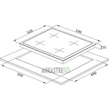 Silverline 2Li  Cam Ankastre Set CS5335B01 - 3373 Misto 60 Siyah