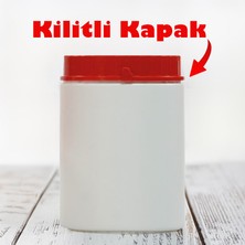 Sevgift 1000CC Kilitli Kapaklı Hdpe Plastik Numune Saklama Kavanozu - Gıda Uyumlu (100'LÜ Paket)