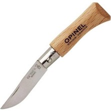 Opinel Inox Kayın Saplı 2 No Paslanmaz Çelik Çakı