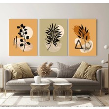 Bestablo 3 Parça Dekoratif Boho Kanvas Tablo