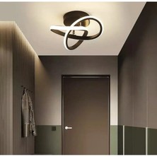 Reel Avize - Elegance Tavana Sabit LED Avize - Siyah Kasa - Gün Işığı