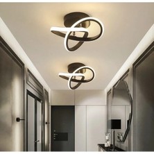 Reel Avize - Elegance Tavana Sabit LED Avize - Siyah Kasa - Gün Işığı