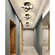 Reel Avize - Elegance Tavana Sabit LED Avize - Siyah Kasa - Gün Işığı