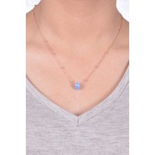 Kadın Top Zincirli Nazar Boncuklu Kolye  MGD2020901B