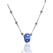 Kadın Top Zincirli Nazar Boncuklu Kolye  MGD2020903B