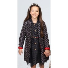 HC Kids Wear Kız Çocuk Kapüşonlu Trençkot Yağmurluk