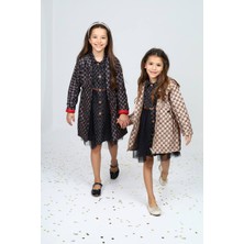HC Kids Wear Kız Çocuk Kapüşonlu Trençkot Yağmurluk