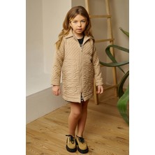 HC Kids Wear Kız Çocuk Trençkot Kapitone Yağmurluk
