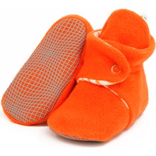 Ella Bonna Polar Bebek Pandufu, Kaydırmaz Taban, Organik Pamuk Astarlı, İlk Adım Ev Patiği, Turuncu