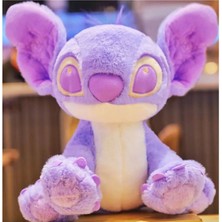 Happy Toys 40 cm Disney Lilo ve Dikiş Mor Peluş Sevimli Yumuşak Kawaii Stich Oyuncak Ingilizce 3+ Yaş Mor Hayı