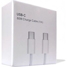 iphone 15 / 15 Plus / 15 Pro / 15 Pro Max Uyumlu  Orijinal Şarj Kablosu Type-C 60W Örgü Kablo