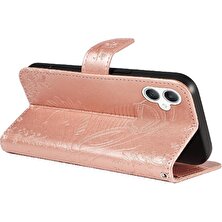 Mellow Shop Kredi Kartı Yuvası Kabartmalı Kelebek ile Samsung Galaxy A06 Için Flip Case (Yurt Dışından)