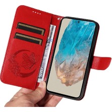 Mellow Shop Samsung Galaxy M35 Ayrılabilir El Kayışı Kabartmalı Kelebek Için Flip Case (Yurt Dışından)