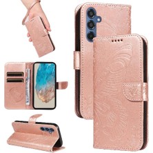 Mellow Shop Samsung Galaxy M35 Ayrılabilir El Kayışı Kabartmalı Kelebek Için Flip Case (Yurt Dışından)