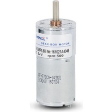 Roboyol Store 24V 500RPM ZGA25-370 Redüktörlü Dc Motor Metal Dişli Yüksek Tork Kuvvet 25MM Robot Oyuncak
