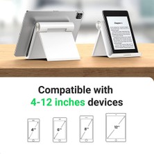 Unbrand Ugreen 50748 Ayarlanabilir Tablet Standı Katlanır Masa Telefon Standı iPad Pro 11 ile Uyumlu Taşınabilir Telefon Tutucu iPad Mini 6 Air iPhone 13 Pro Max Galaxy S21 - Beyaz (Yurt Dışından)