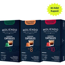 Moliendo Alüminyum Kapsül Kahve Tanışma Paketi 3X10 Nespresso Uyumlu Alüminyum Kapsül Kahve