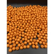 Hedef Bijuteri 100GR Opak Yuvarlak Turuncu Renk 10MM Top Model Akrilik Boncuk Hobi ,çanta Boncuğu (~ 175 Adet)