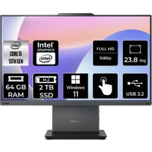 Lenovo Thinkcentre Neo 50A Intel Core I5 13420H 64GB 2tb SSD 23.8" Fhd W11P Multi-Touch All In One Bilgisayar 12SC001LTRP414