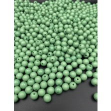 Hedef Bijuteri 100GR Opak Yuvarlak Mint Yeşili,turkuaz Su Yeşili 10MM Top Akrilik Boncuk,çanta Boncuğu (~175 Adet)