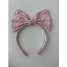 Kalben Accessories Kız Çocuk Pembe Inci Tasarım Saç Tacı - Tasarım Taç
