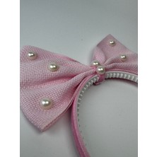 Kalben Accessories Kız Çocuk Pembe Inci Tasarım Saç Tacı - Tasarım Taç