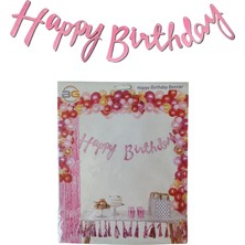 Ngüzel Party Happy Birthday Kaligrafi Banner Yazı