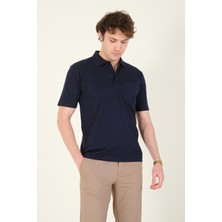 Giyim Dünyası Erkek Süprem Kumaş Cepli Polo Yaka T-Shirt Lacivert