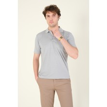 Giyim Dünyası Erkek Polo Yaka Cepli T-Shirt Gri