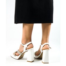 Cleopatra Shoes Kadın Yüksek Topuk Özel Taş Detaylı Ayakkabı