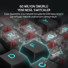 Gamepower Eva 5 60M Mekanik Blue Switch Türkçe Q 88 Tuş USB Gaming Klavye - 3 Yıl Garantili