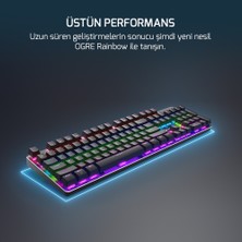 Gamepower Ogre Rainbow 60M Gamepower Red Switch Türkçe Q USB Mekanik Gaming Klavye - 3 Yıl Garantili